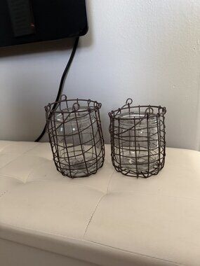 Amazon Wire Cage Glass Lantern Vases